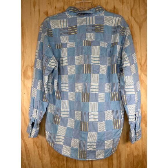 Chaps Y2K Vintage Plaid Patchwork Button Down Shirt Men’s Large Long Sleeve - Picture 2 of 6